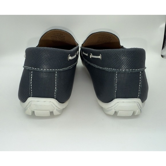 RIOMAR Men's Leather Shoes Waterman Deck Driver Slip-on Blue NEW Size 15 US - Picture 4 of 9